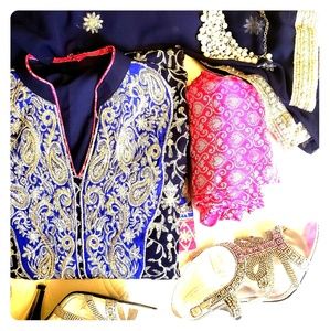 Pakistani chiffon dress